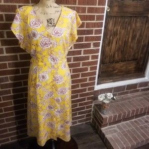 Alex Marie Size 18 Yellow Midi Dress NWT